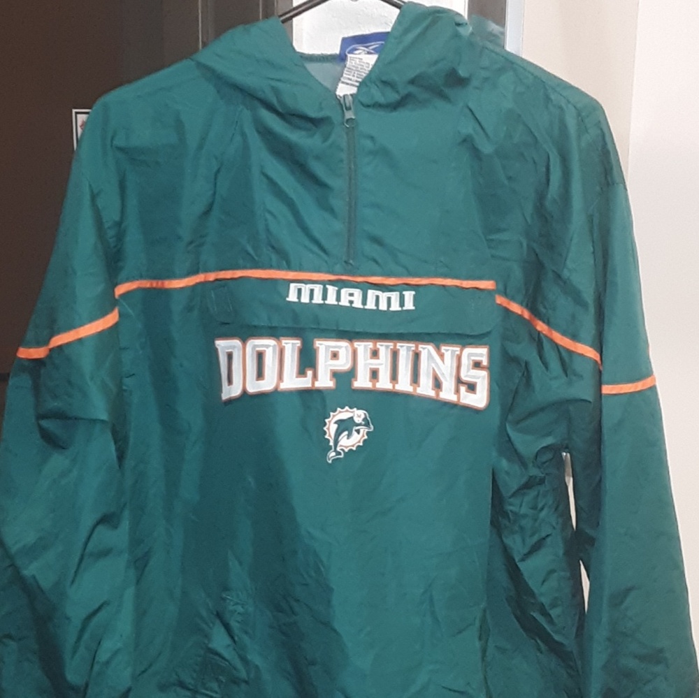 Vintage Reebok Miami Dolphins Pullover Windbreaker